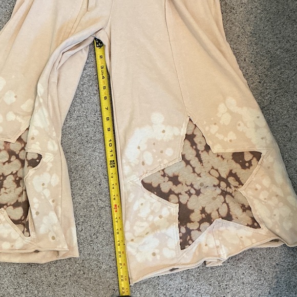 Oli & Hali Star Wide Leg Pants ~ Cream & Brown - Picture 3 of 9